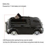 Wireless Computer Mouse Beetle Car With USB Receiver For PC Laptop